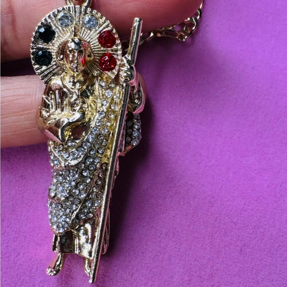 Saint Jude Thaddeus Religious Pendant with Necklace 💚